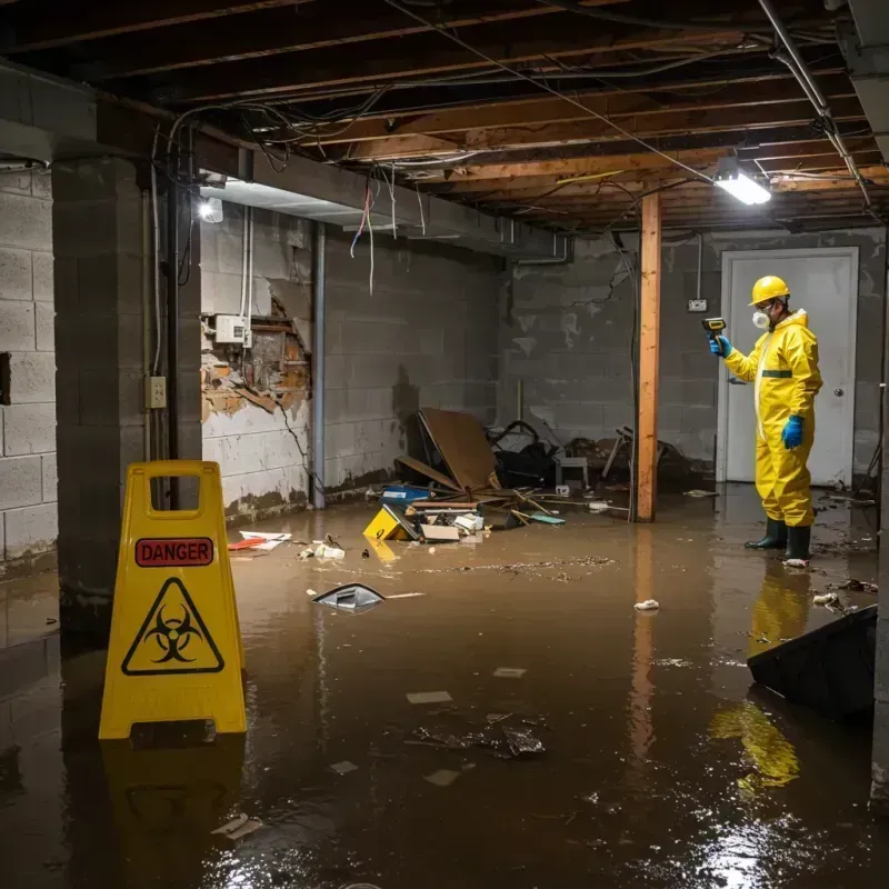 Flooded Basement Electrical Hazard in Joint Base Lewis McChord, WA Property